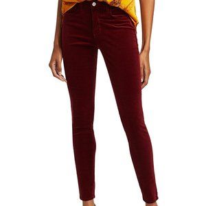 L'AGENCE MARGUERITE VELVET SKINNY PANTS MERLOT 25